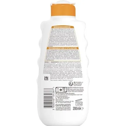 Ambre Solaire Sun Protection Milk Spf 30 Moisturizing sunscreen with shea butter 200ml, Garnier