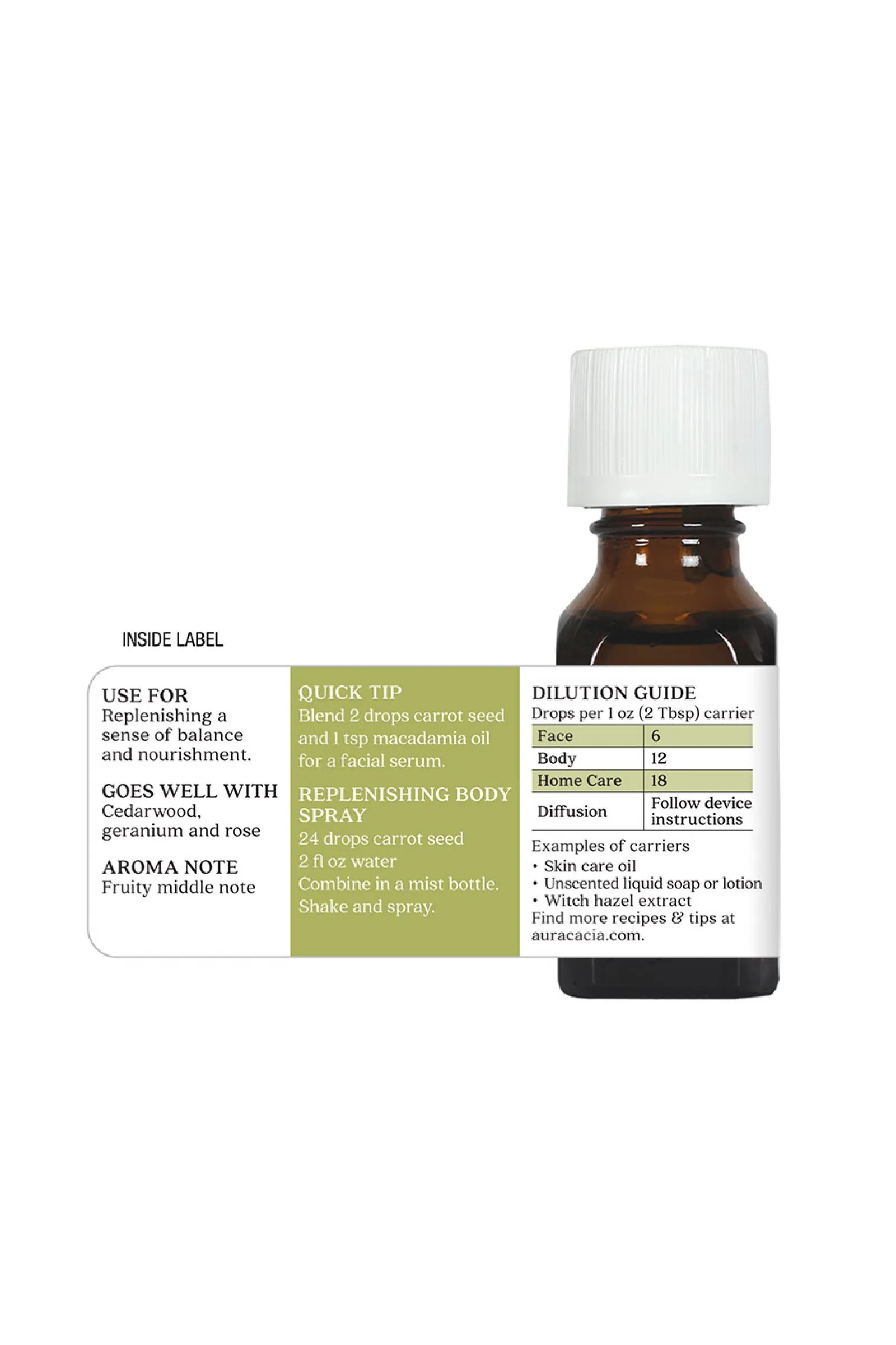 Aura Cacia Carrot Seed Oil 15ml