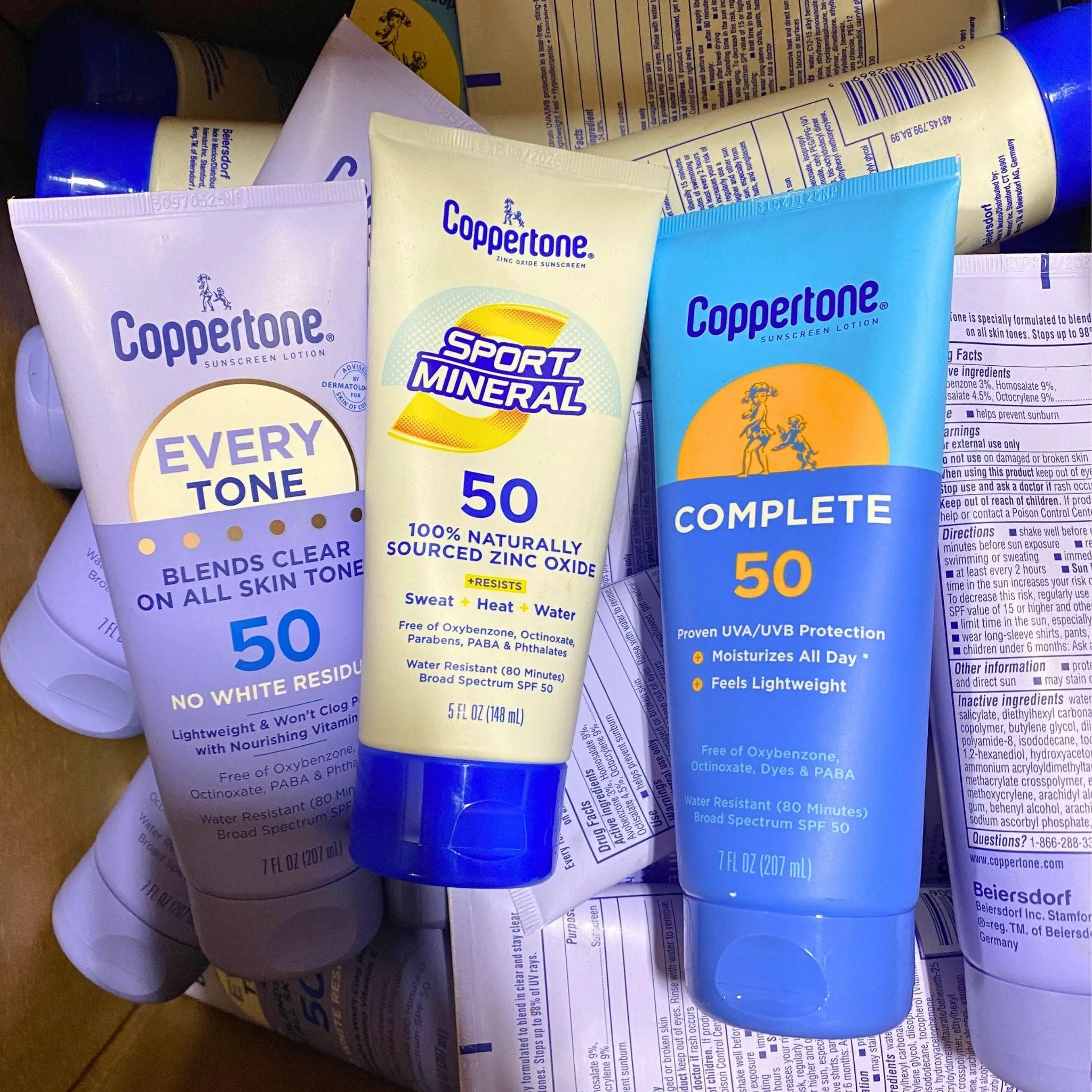 Coppertone Assorted Sunscreens Every Tone, Sport Mineral & Complete (38 Pcs Lot)