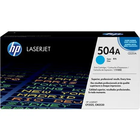 HP 504A Cyan Toner Cartridge- CE251A