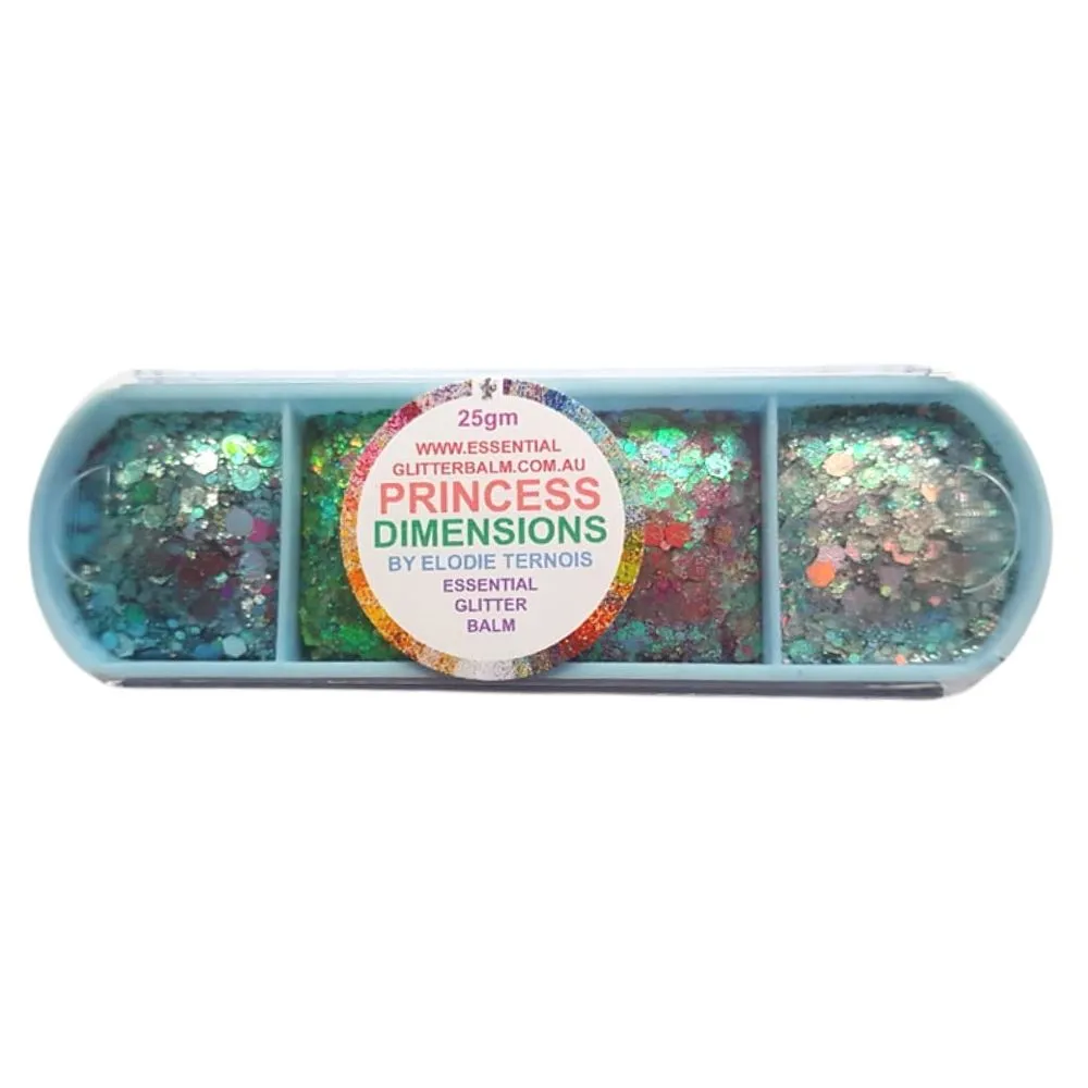 Incendium Arts | Essential Glitter Balm Palette -  PRINCESS DIMENSIONS COLLECTION - 4 Color Power Pack  (25gr - Case Color May Vary)