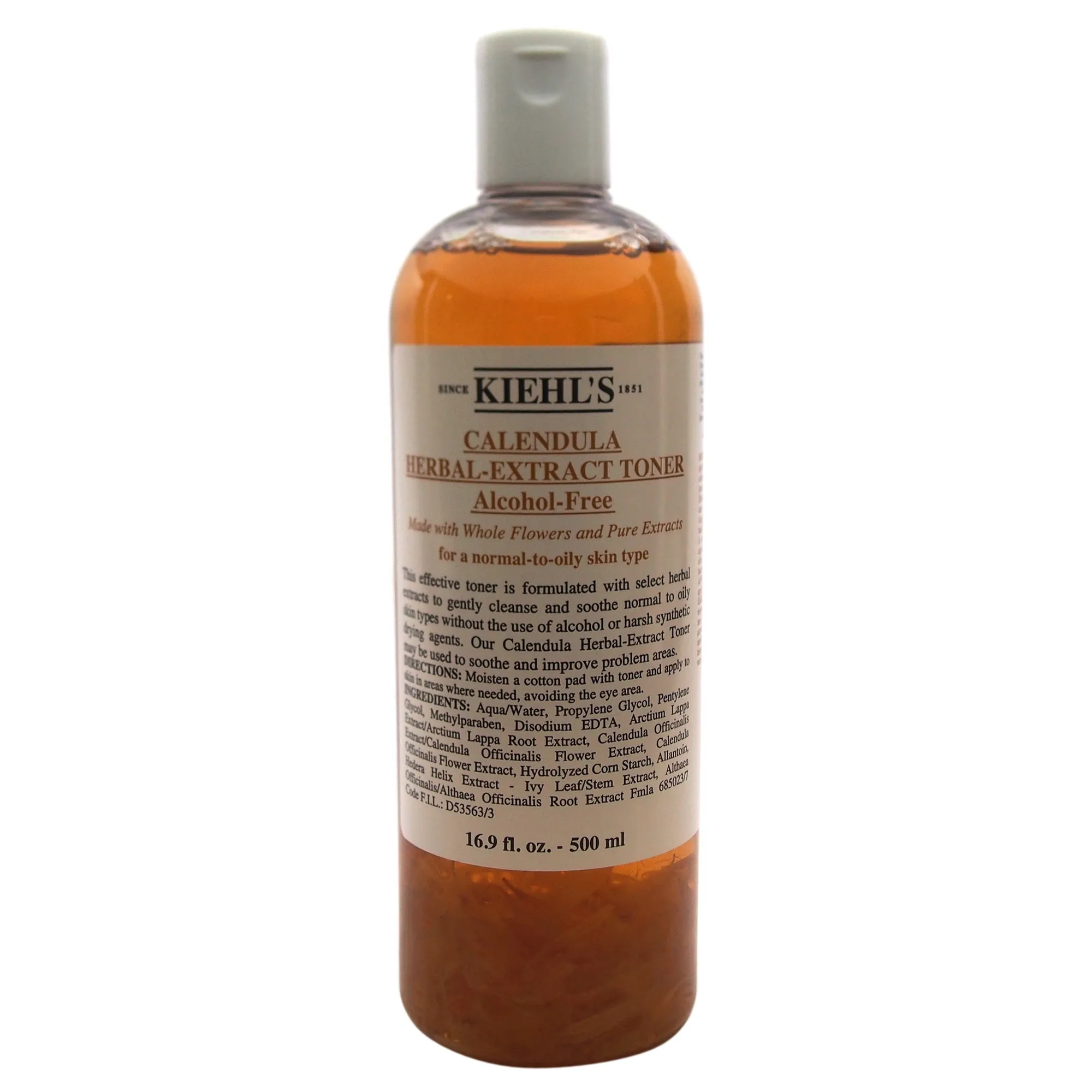 Kiehl's Calendula Herbal Extract A Normal To Oily Skin Type Alcohol-Free Toner for Unisex, 16.9 Ounce