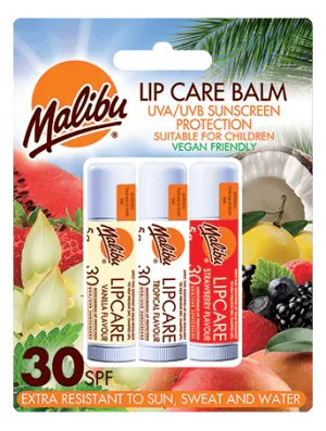 Lipbalm Vanilla/Tropical/Strawberry 3-pack