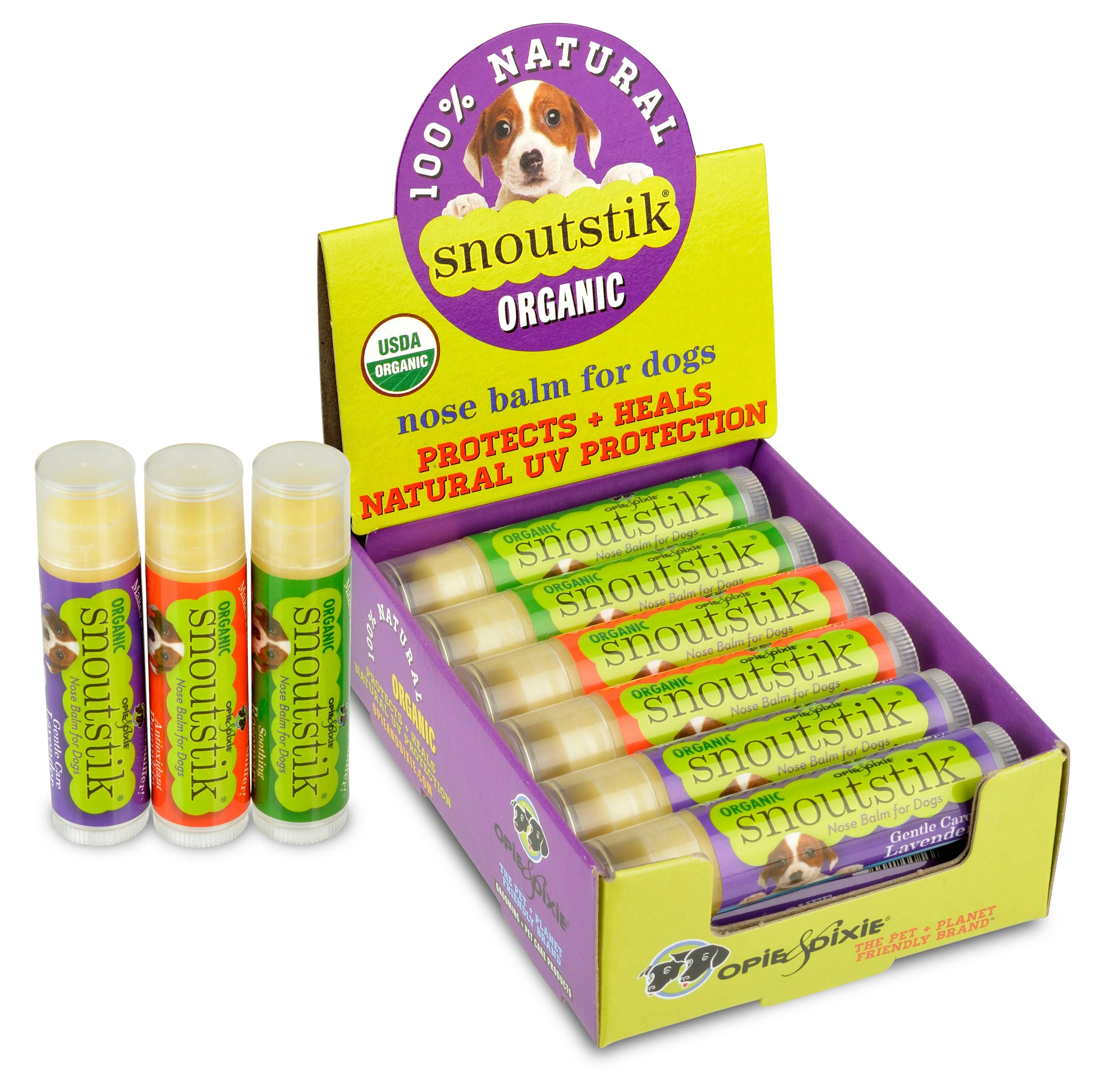 Opie & Dixie Organic Snoutstik Lavender Nose Balm For Dogs