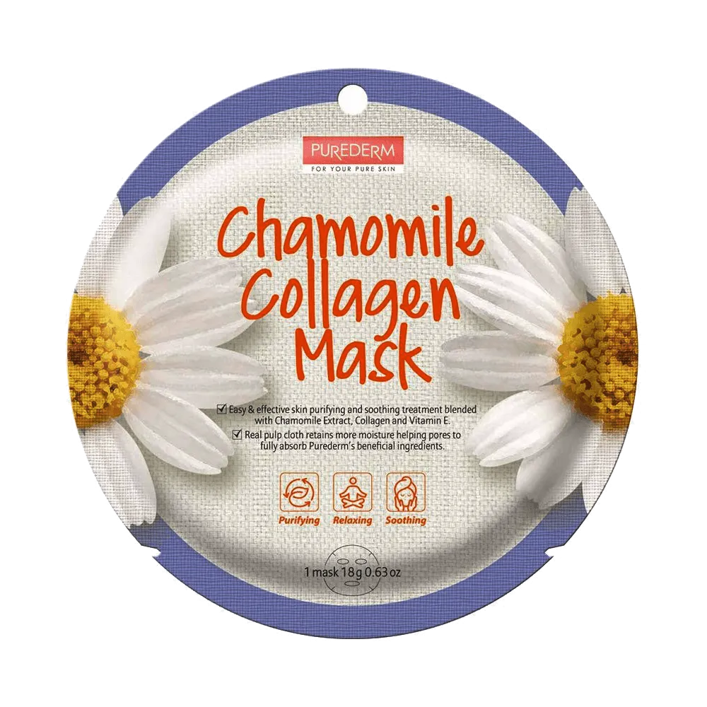 Purederm Collagen Mask – Chamomile 1 Mask 18g-  ADS804