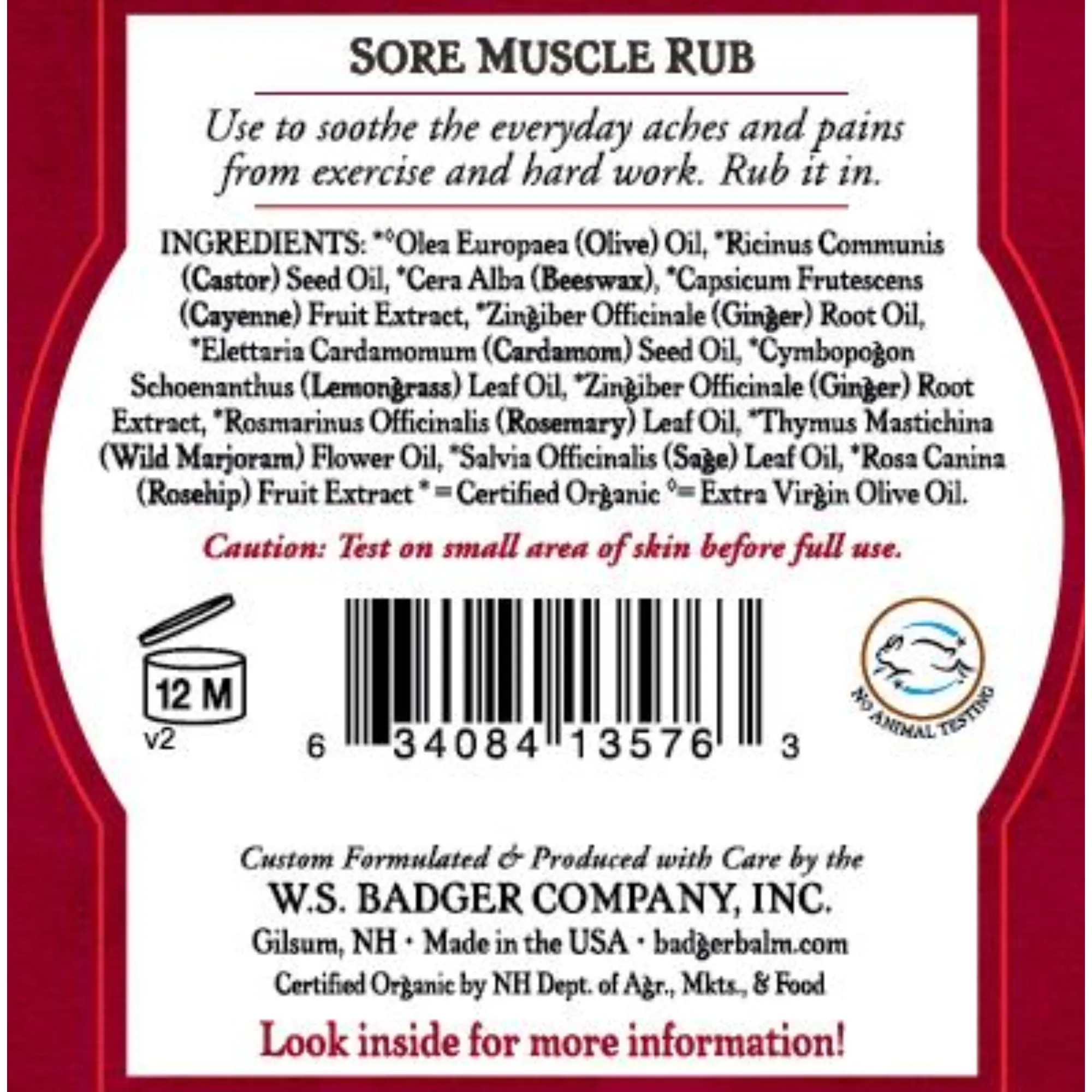 Sore Muscle Rub