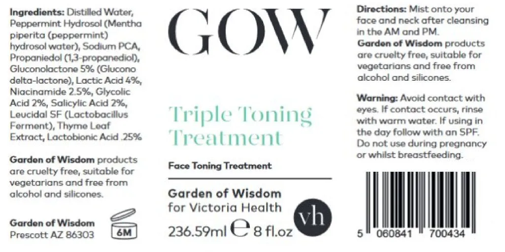 Triple Toning Treatment - Victoria Health by Garden of Wisdom (8 ounces)